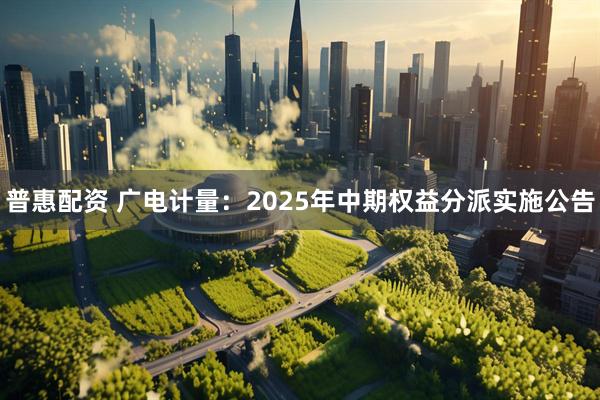 普惠配资 广电计量：2025年中期权益分派实施公告