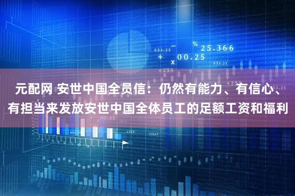 元配网 安世中国全员信：仍然有能力、有信心、有担当来发放安世中国全体员工的足额工资和福利