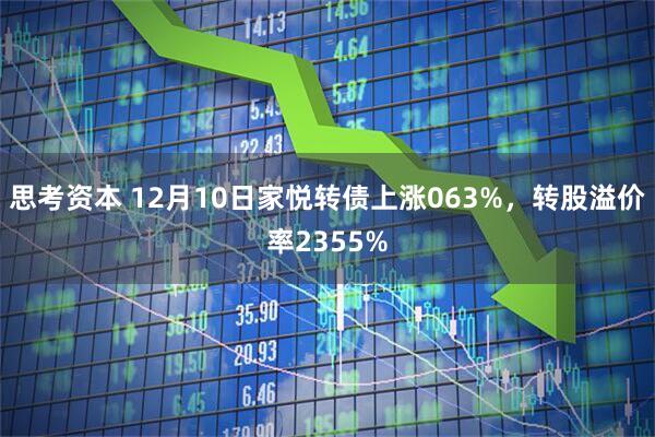 思考资本 12月10日家悦转债上涨063%，转股溢价率2355%
